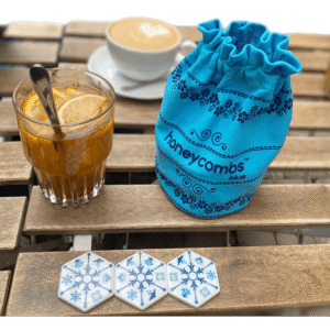 Honeycombs Blue - plastry miodu