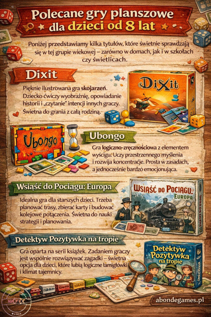 Polecane gry planszowe dla 8 latka