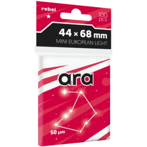 Koszulki na karty Rebel (44x68 mm) Ara Light, 100 sztuk